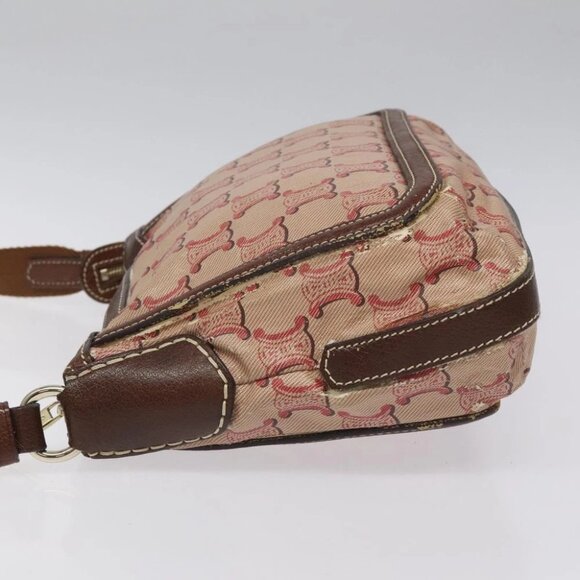 CELINE Macadam Canvas Shoulder Bag Red Auth 114905 - Picture 6 of 15